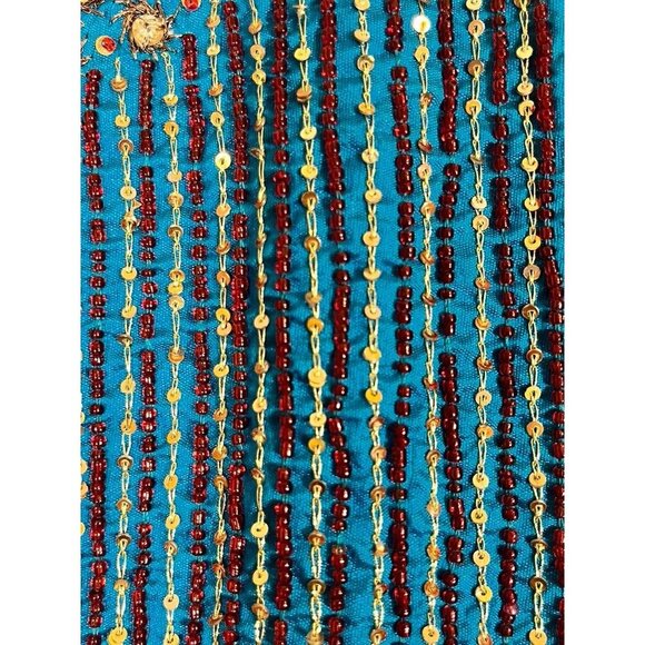 Roop Darsham Lehenga Dress Choli Red Beaded Sequin Metallic Anarkali Indian - Picture 7 of 13